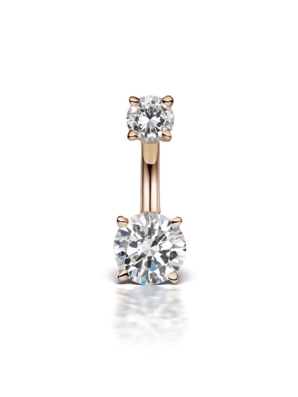 Maria Tash Cubic Zirconia Prong Solitaire Barbell